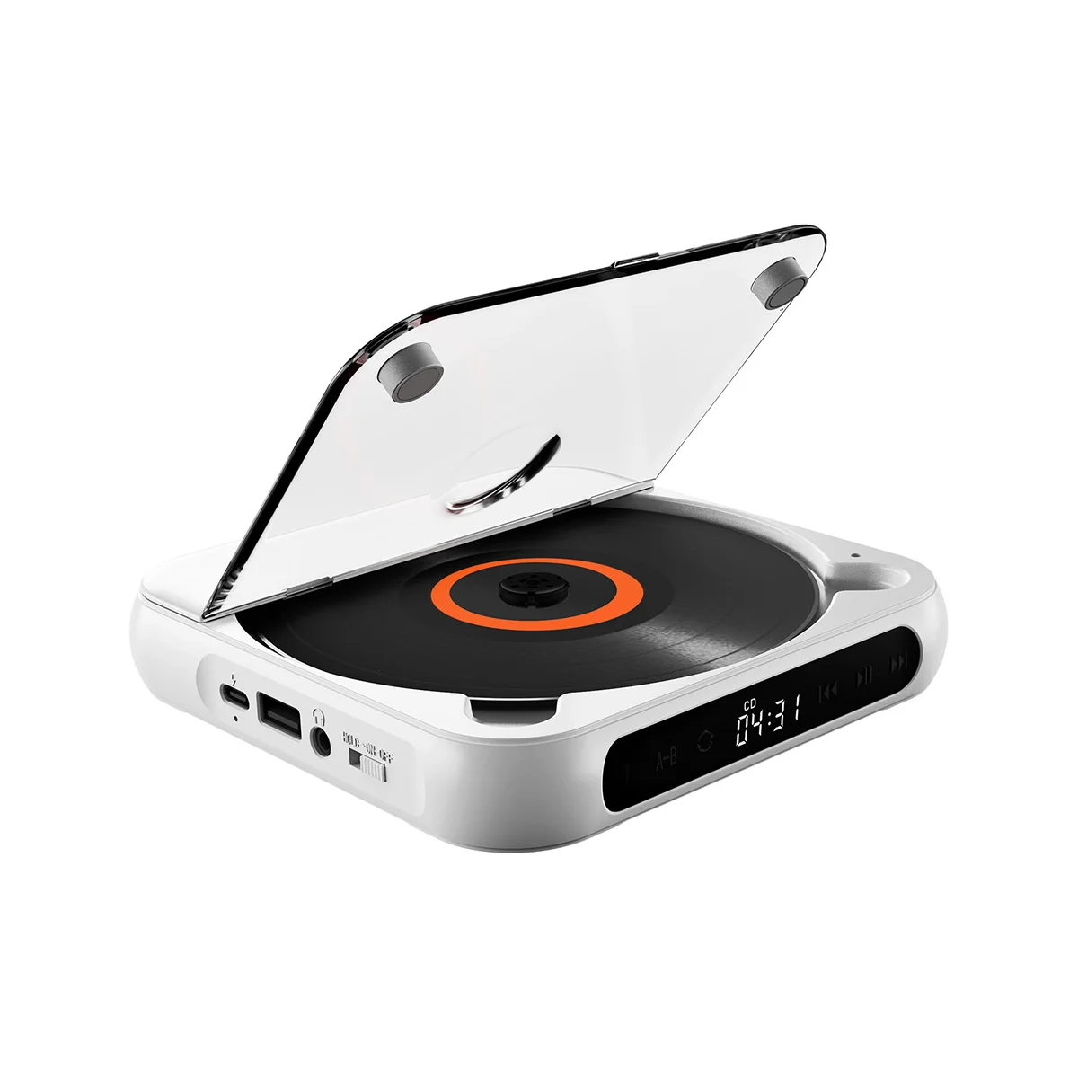 Portable CD Player Bluetooth Speaker,LED Screen, Stereo Player, Wall Mountable CD Music Player with FM Radio-White
Portable CD Player Bluetooth Speaker,LED Screen, Stereo Player, Wall Mountable CD Music Player with FM Radio-White
