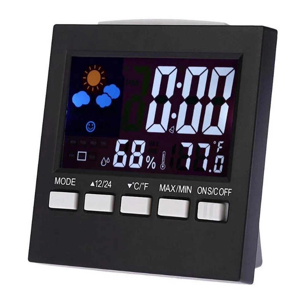 Умные часы с ЖК-дисплеем Цифровая метеостанция будильником гигрометром
