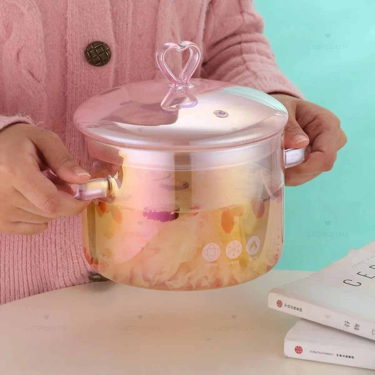 New Cute High-value Love Pink Glass Pan High Borosilicate Heat-resistant Binaural Soup Pot Open Fire Instant Noodle Cooking Pot
New Cute High-value Love Pink Glass Pan High Borosilicate Heat-resistant Binaural Soup Pot Open Fire Instant Noodle Cooking Pot