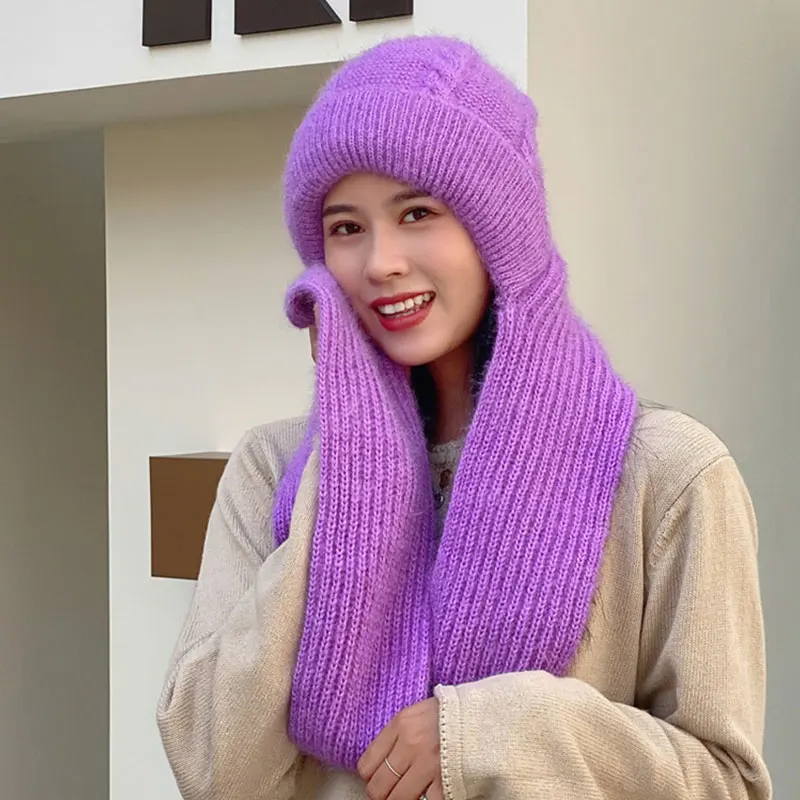 Plush Knitted Hat And Scarf Winter Thicken One-Piece Outdoor Women Windproof Winter Keep Warm Cycling 2 In 1 Women Hooded Scarf
Plush Knitted Hat And Scarf Winter Thicken One-Piece Outdoor Women Windproof Winter Keep Warm Cycling 2 In 1 Women Hooded Scarf