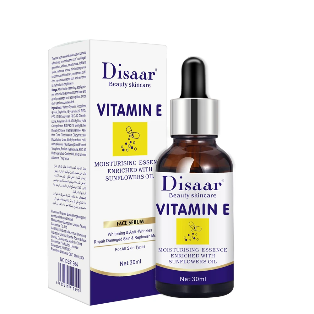 30ml Vitamin E Face Serum Tone Hyaluronic Acid Moisturizing Anti Wrinkle Whitening Skin Care Brightening Skin Essence DS51964
30ml Vitamin E Face Serum Tone Hyaluronic Acid Moisturizing Anti Wrinkle Whitening Skin Care Brightening Skin Essence DS51964