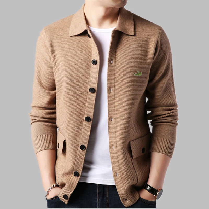 Autumn Winter New Men's Cardigan Coat Single-Breasted Knit Sweater Khaki Casual Knitted Coats Jackets Lapel Sweatercoat Jacket
Autumn Winter New Men's Cardigan Coat Single-Breasted Knit Sweater Khaki Casual Knitted Coats Jackets Lapel Sweatercoat Jacket