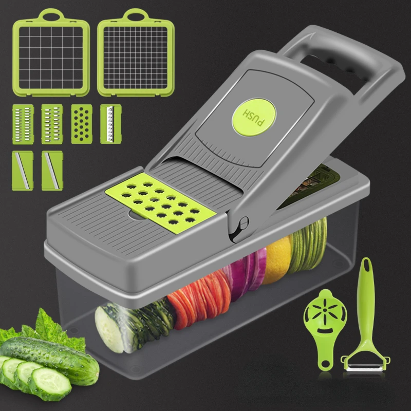 Multifunctional Vegetable Cutter Slicer Shredders Slicer with Basket Potato Cutter Chopper Carrot Grater Kichen Accessories
Multifunctional Vegetable Cutter Slicer Shredders Slicer with Basket Potato Cutter Chopper Carrot Grater Kichen Accessories