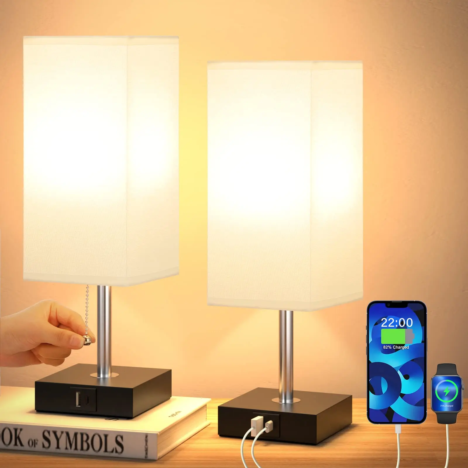 Bedside Lamp with USB Charging Port Stand Lighting Led Reading Light Voltage AC85-265V Table Lamp for Bedroom Office Study Room
Bedside Lamp with USB Charging Port Stand Lighting Led Reading Light Voltage AC85-265V Table Lamp for Bedroom Office Study Room