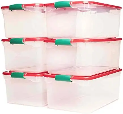 Quart Secure Seal Latching Extra Large Clear Plastic Storage Tote Container Bin w/ Red Lid for Home, Garage, & Basement Orga
Quart Secure Seal Latching Extra Large Clear Plastic Storage Tote Container Bin w/ Red Lid for Home, Garage, & Basement Orga