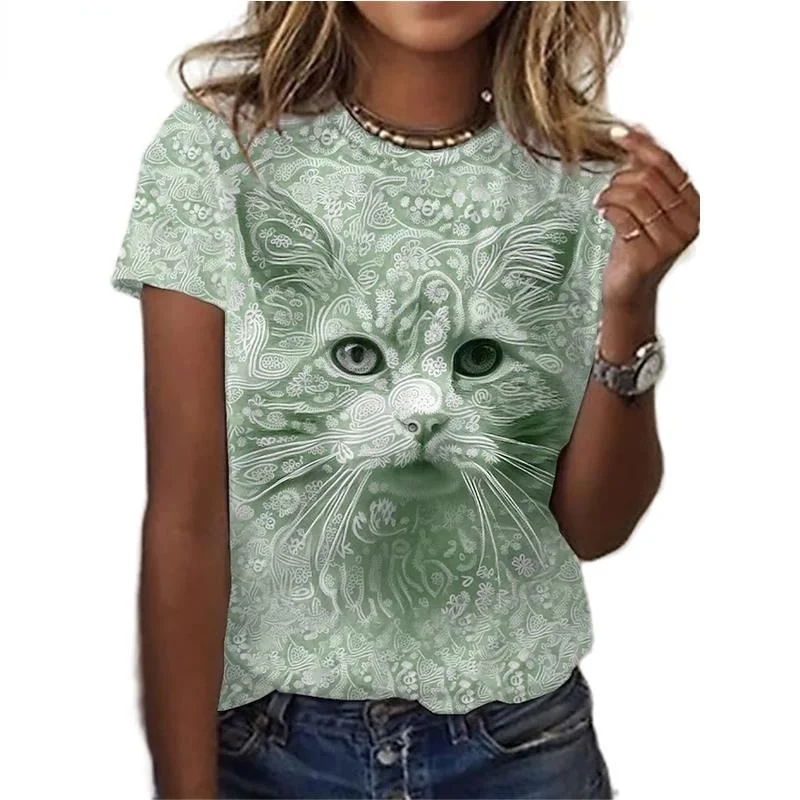 New Cat 3D Printing Ladies T-Shirt Animal Harajuku Round Neck Short Sleeve Unisex Summer Oversized Round Neck Short Sleeve 6XL
New Cat 3D Printing Ladies T-Shirt Animal Harajuku Round Neck Short Sleeve Unisex Summer Oversized Round Neck Short Sleeve 6XL