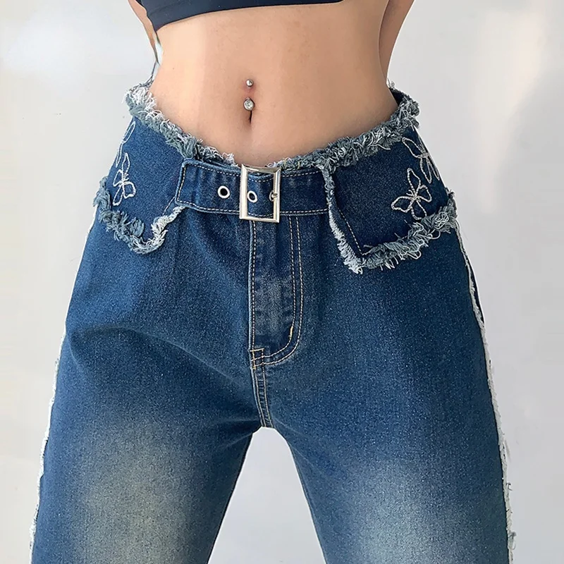 Cyber Tassel Flare Jeans E-girl Bandage Low Waisted Retro Y2k Butterfly Trousers Aesthetic Mom Casual Cute Pants Streetwear 90s
Cyber Tassel Flare Jeans E-girl Bandage Low Waisted Retro Y2k Butterfly Trousers Aesthetic Mom Casual Cute Pants Streetwear 90s
