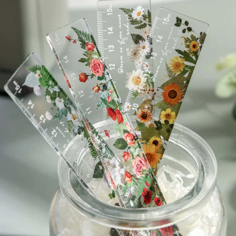 15CM Daisy Rose Ruler Multifunction DIY Drawing Tools Student Flower Rulers Double-duty School Office Supplies
15CM Daisy Rose Ruler Multifunction DIY Drawing Tools Student Flower Rulers Double-duty School Office Supplies