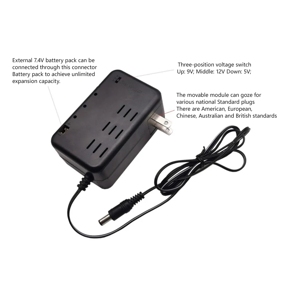 Rechargeable 4000mAH 5V/2A 9V/1A 12V/1A UPS Uninterrupted Backup Power Supply 1.3M Output for WiFi Router LED CCTV EU Plug
Rechargeable 4000mAH 5V/2A 9V/1A 12V/1A UPS Uninterrupted Backup Power Supply 1.3M Output for WiFi Router LED CCTV EU Plug