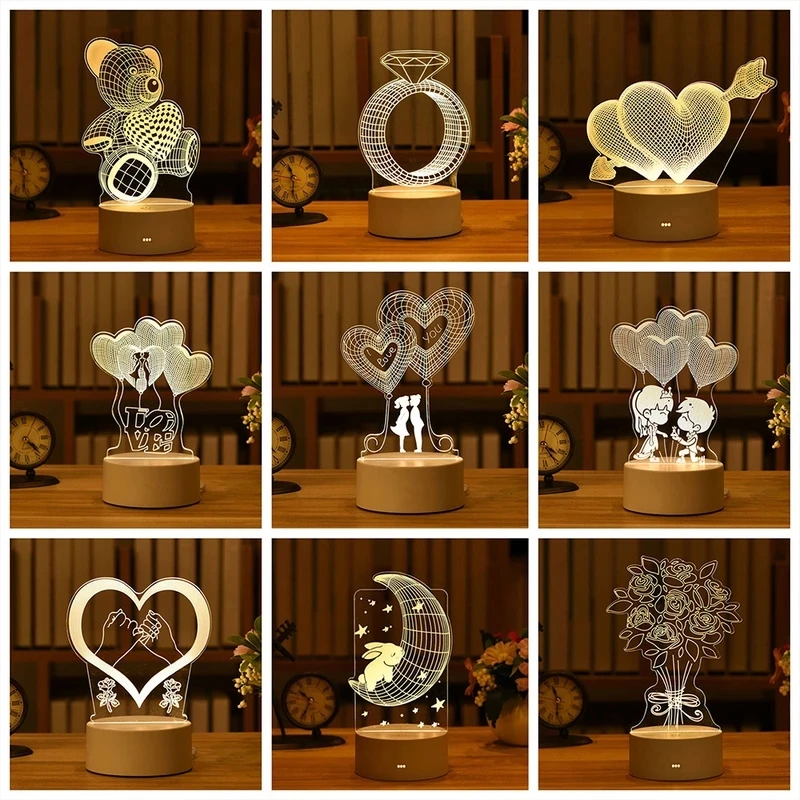 3D Acrylic Light USB LED Night Light Neon Light Christmas Christmas Decoration Home Bedroom Birthday Decoration Wedding Gift
3D Acrylic Light USB LED Night Light Neon Light Christmas Christmas Decoration Home Bedroom Birthday Decoration Wedding Gift