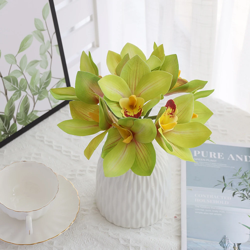 Luxurious Real Touch Grand Large Printing Artificial Cymbidium Orchid Latex Fake Flower Home Wedding Decor Flores Feel Cymbidium
Luxurious Real Touch Grand Large Printing Artificial Cymbidium Orchid Latex Fake Flower Home Wedding Decor Flores Feel Cymbidium