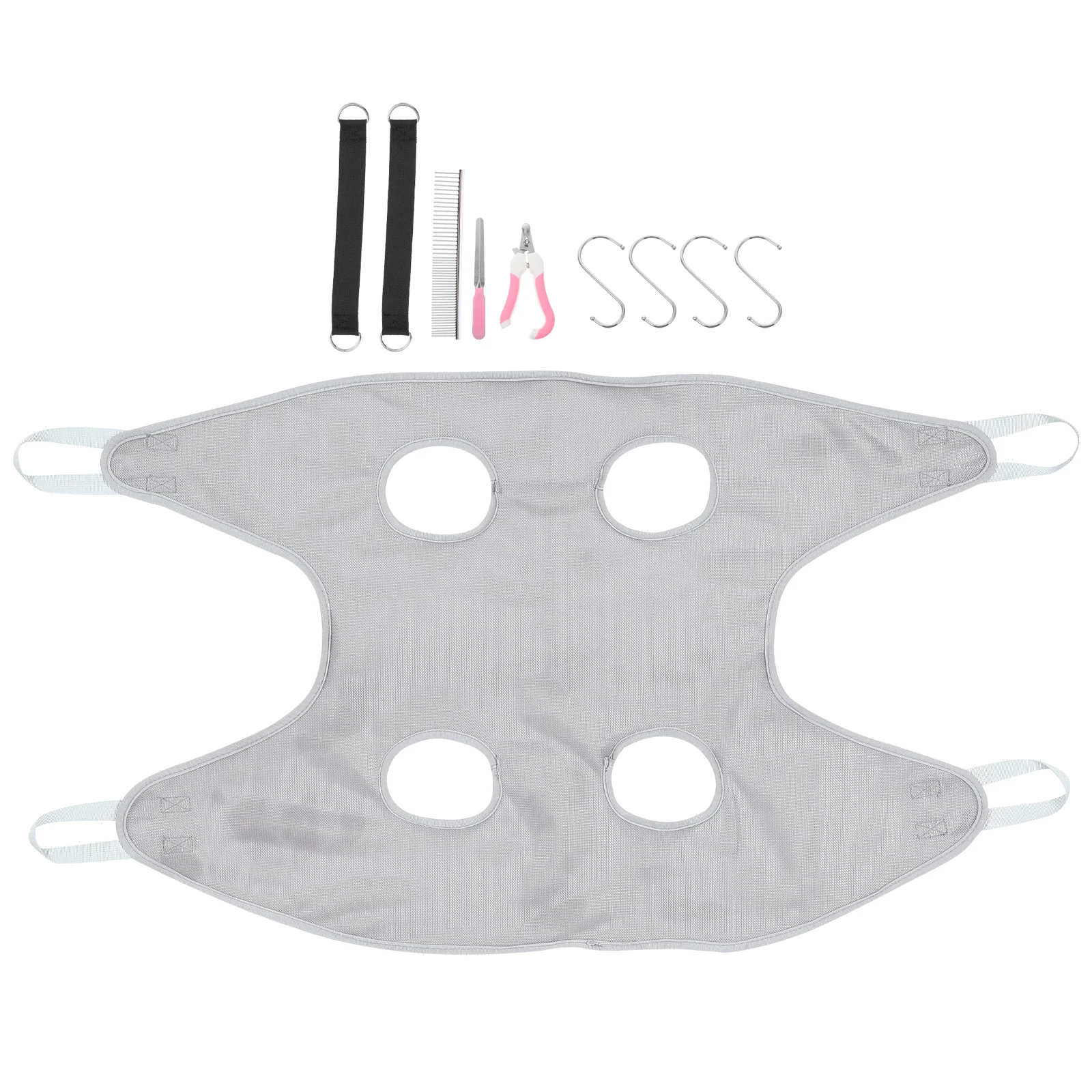 Grooming Hammock Breathable Cat Harness with Hooks Straps Comb Nail and File for Bathing Injecting Examining Nail Trimming and
Grooming Hammock Breathable Cat Harness with Hooks Straps Comb Nail and File for Bathing Injecting Examining Nail Trimming and