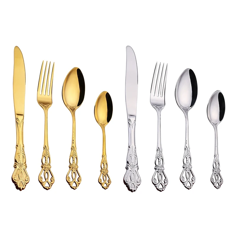 4Pcs Dinnerware Set Cutlery Fork 304 Stainless Steel Spoon Royal Cutlery Forks Knives Spoons Kitchen Spoon Tableware
4Pcs Dinnerware Set Cutlery Fork 304 Stainless Steel Spoon Royal Cutlery Forks Knives Spoons Kitchen Spoon Tableware