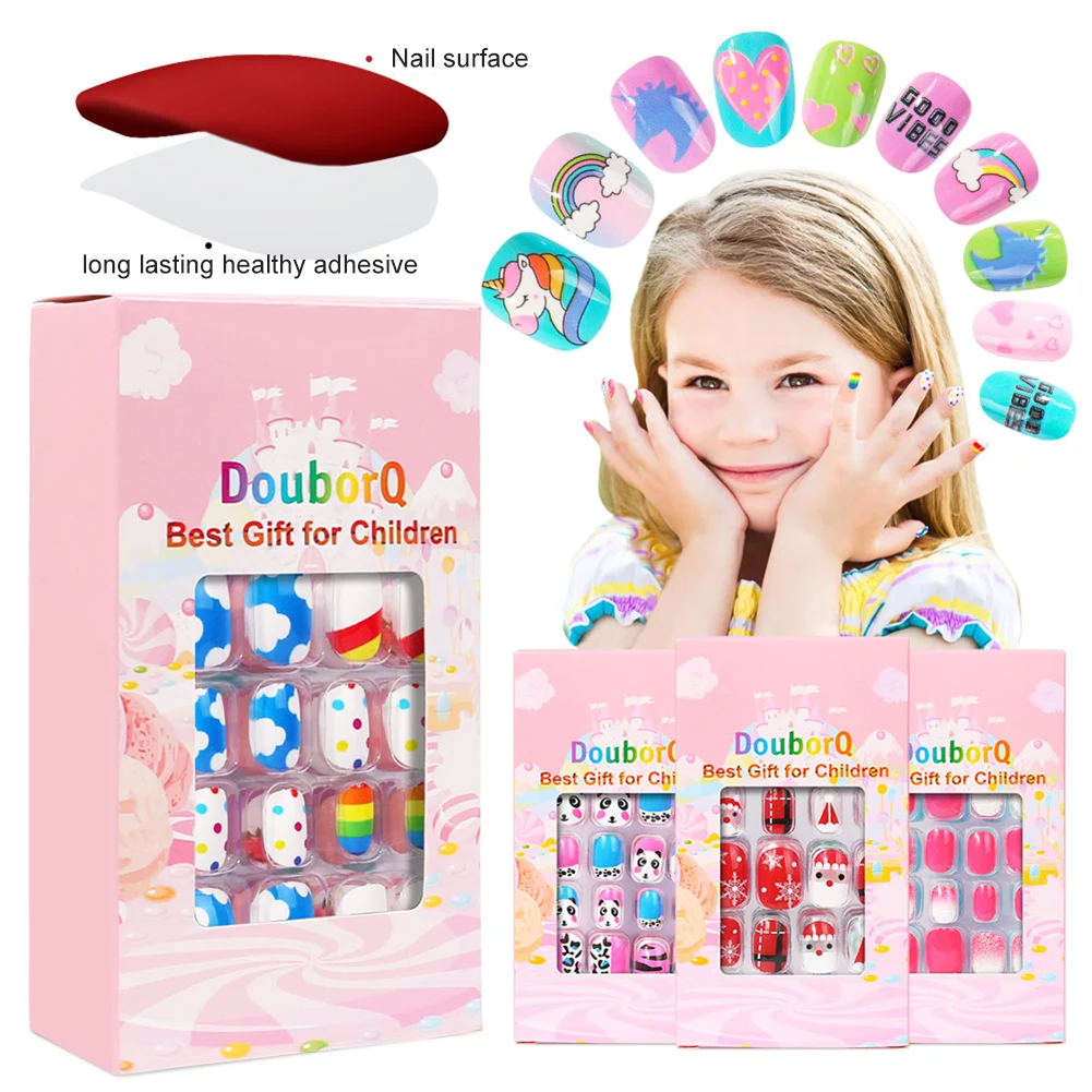 120Pcs Kids False Nail Tips Set Cartoon Fake Nails Full Cover Press on Nails Children Nail Stickers Manicure Gift for Girls
120Pcs Kids False Nail Tips Set Cartoon Fake Nails Full Cover Press on Nails Children Nail Stickers Manicure Gift for Girls