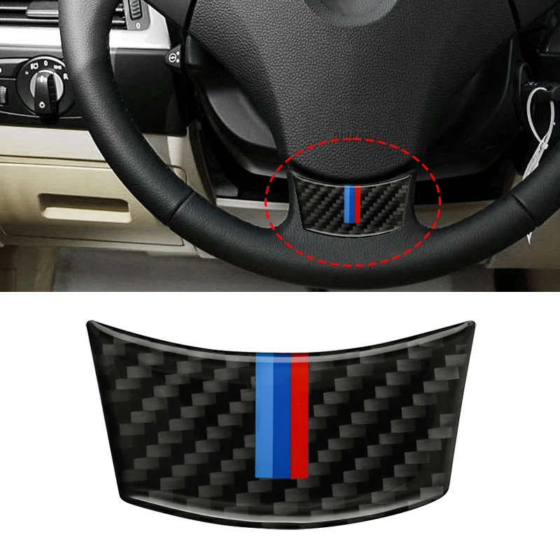 New Car Styling Carbon Fiber Car Steering Wheel Sticker M Stripe Emblem Stickers for BMW E60 E61 04-10 5 Series Car Accessories
New Car Styling Carbon Fiber Car Steering Wheel Sticker M Stripe Emblem Stickers for BMW E60 E61 04-10 5 Series Car Accessories