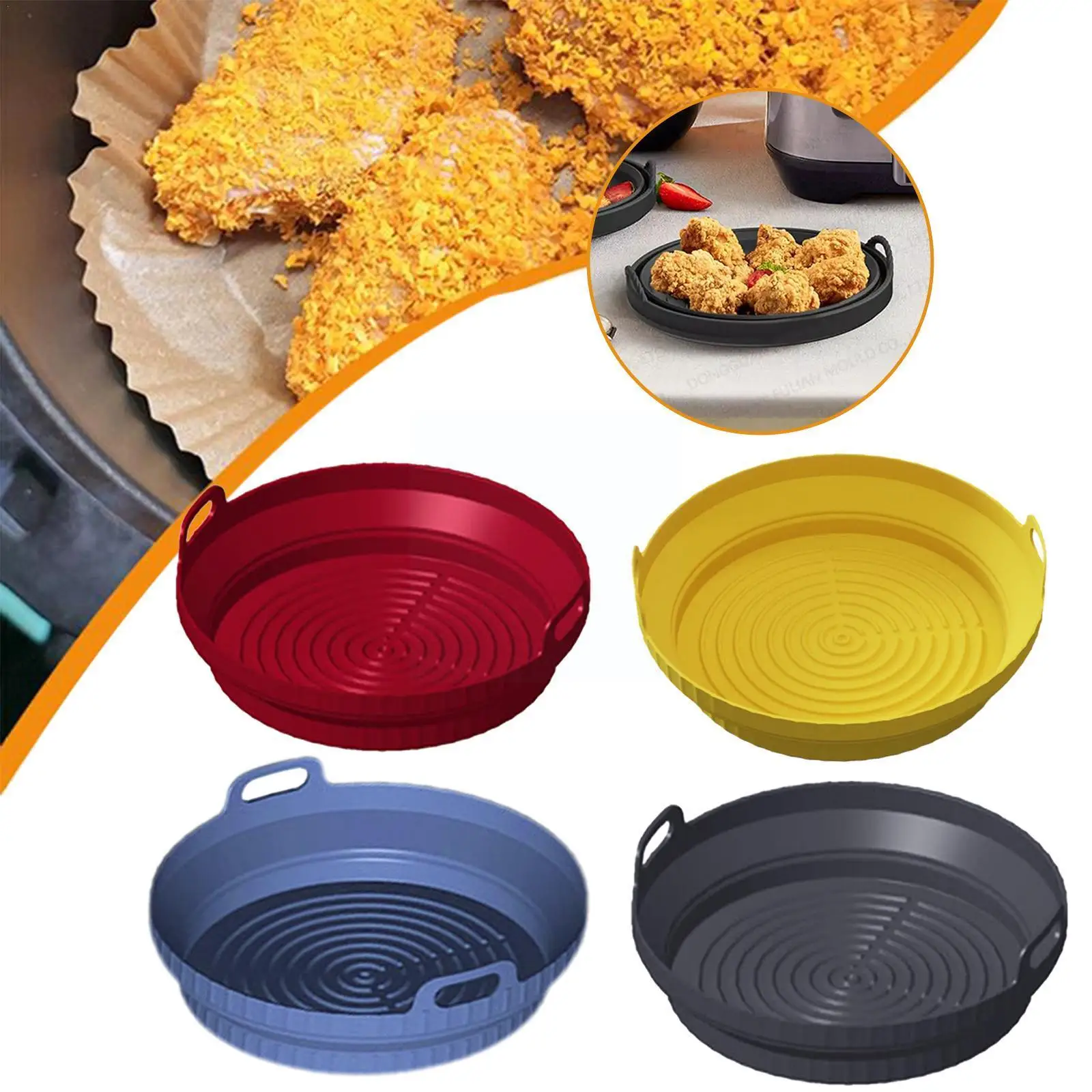 Foldable Air Fryer Silicone Pot Non Stick Baking Tray Liner Pan Mat Accessories Fryers Fried Basket Replacemen Grill Chicke B2s2
Foldable Air Fryer Silicone Pot Non Stick Baking Tray Liner Pan Mat Accessories Fryers Fried Basket Replacemen Grill Chicke B2s2