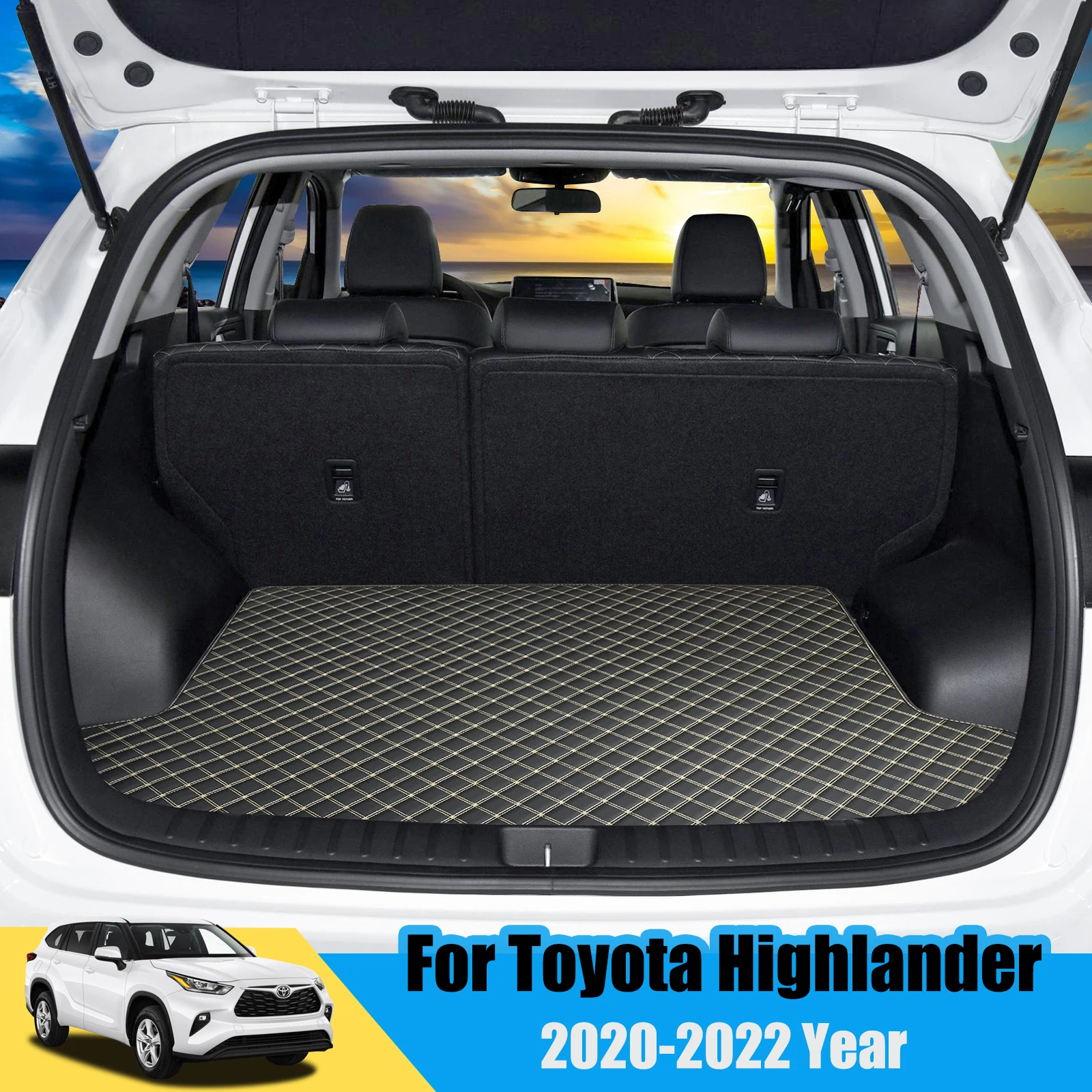 Leather Trunk Mats for 2020-2023 Toyota Highlander XU70 Custom Waterproof Boot Carpets Cargo Liner Car Accessories Interior 2021
Leather Trunk Mats for 2020-2023 Toyota Highlander XU70 Custom Waterproof Boot Carpets Cargo Liner Car Accessories Interior 2021