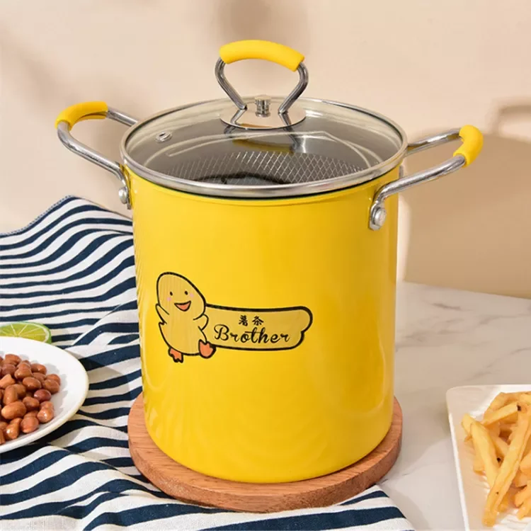 Multifunctional Deep Fryer Frying Pan with Strainer Japanese Style Mini Fryer Yellow for Gas Stove Induction Cooker
Multifunctional Deep Fryer Frying Pan with Strainer Japanese Style Mini Fryer Yellow for Gas Stove Induction Cooker