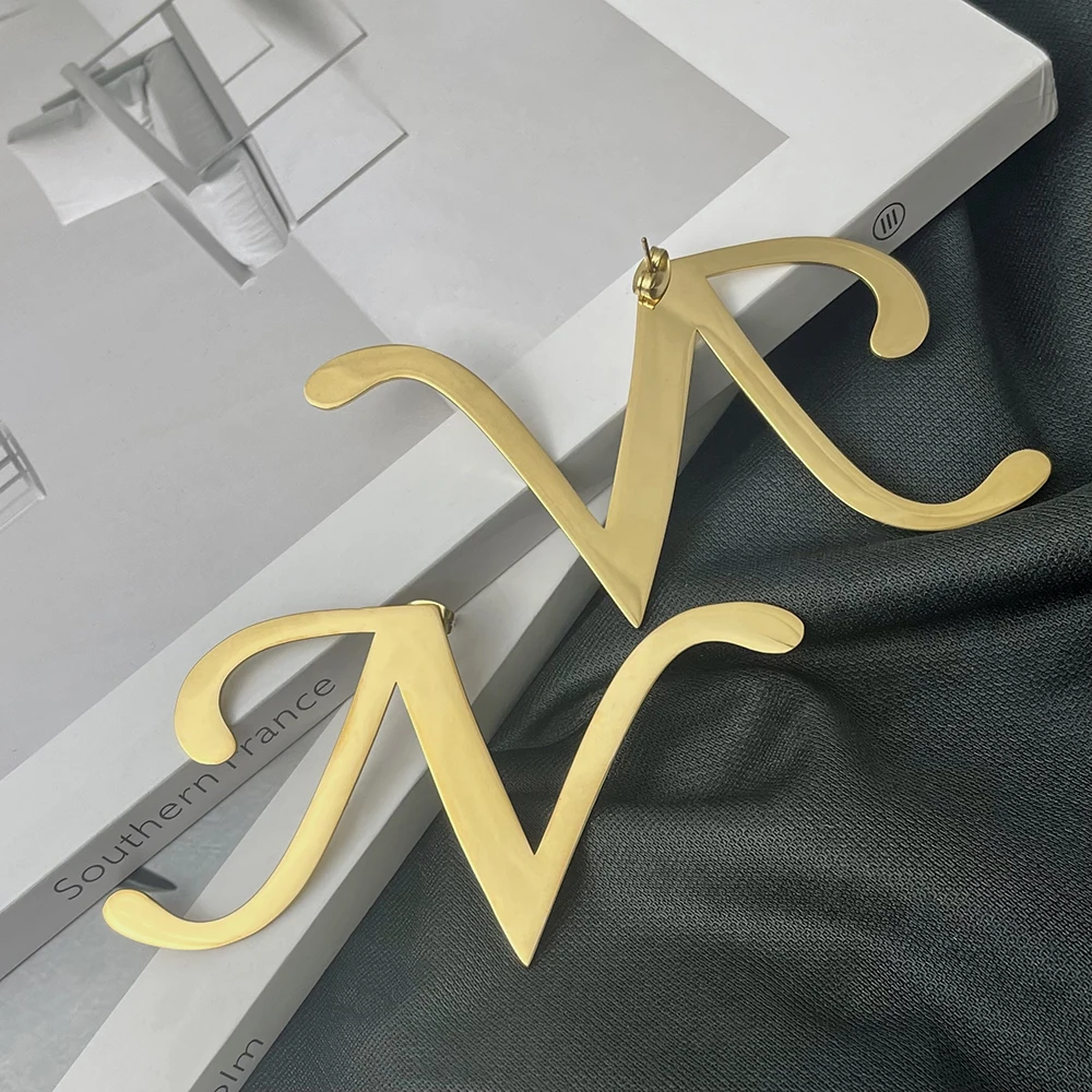 Fashion Designer Luxury Earrings for Women Stainless Steel Jewelry Letter Big Earrings Personalized Gifts Boucle Oreille Femme
Fashion Designer Luxury Earrings for Women Stainless Steel Jewelry Letter Big Earrings Personalized Gifts Boucle Oreille Femme