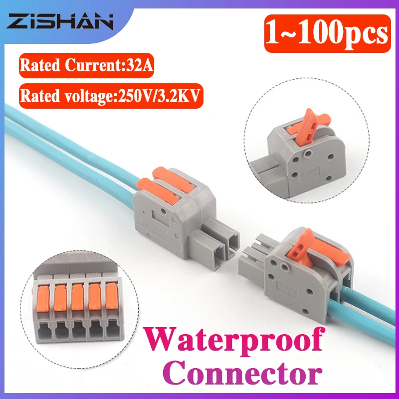 Waterproof Fast Wire Cable Connectors Stainless Steel Spring Splicing Wiring Connector Compact Conductor Push-in Terminal
Waterproof Fast Wire Cable Connectors Stainless Steel Spring Splicing Wiring Connector Compact Conductor Push-in Terminal