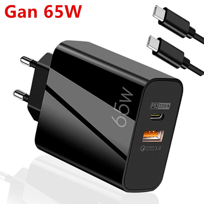 65W Gan QC 3.0 USB PD Fast Charger Type C Cable Charging USB-C For iPhone 12 13 11 SE X XR XS Max 8 7 6 6S Plus 1M Cable Type-C
65W Gan QC 3.0 USB PD Fast Charger Type C Cable Charging USB-C For iPhone 12 13 11 SE X XR XS Max 8 7 6 6S Plus 1M Cable Type-C