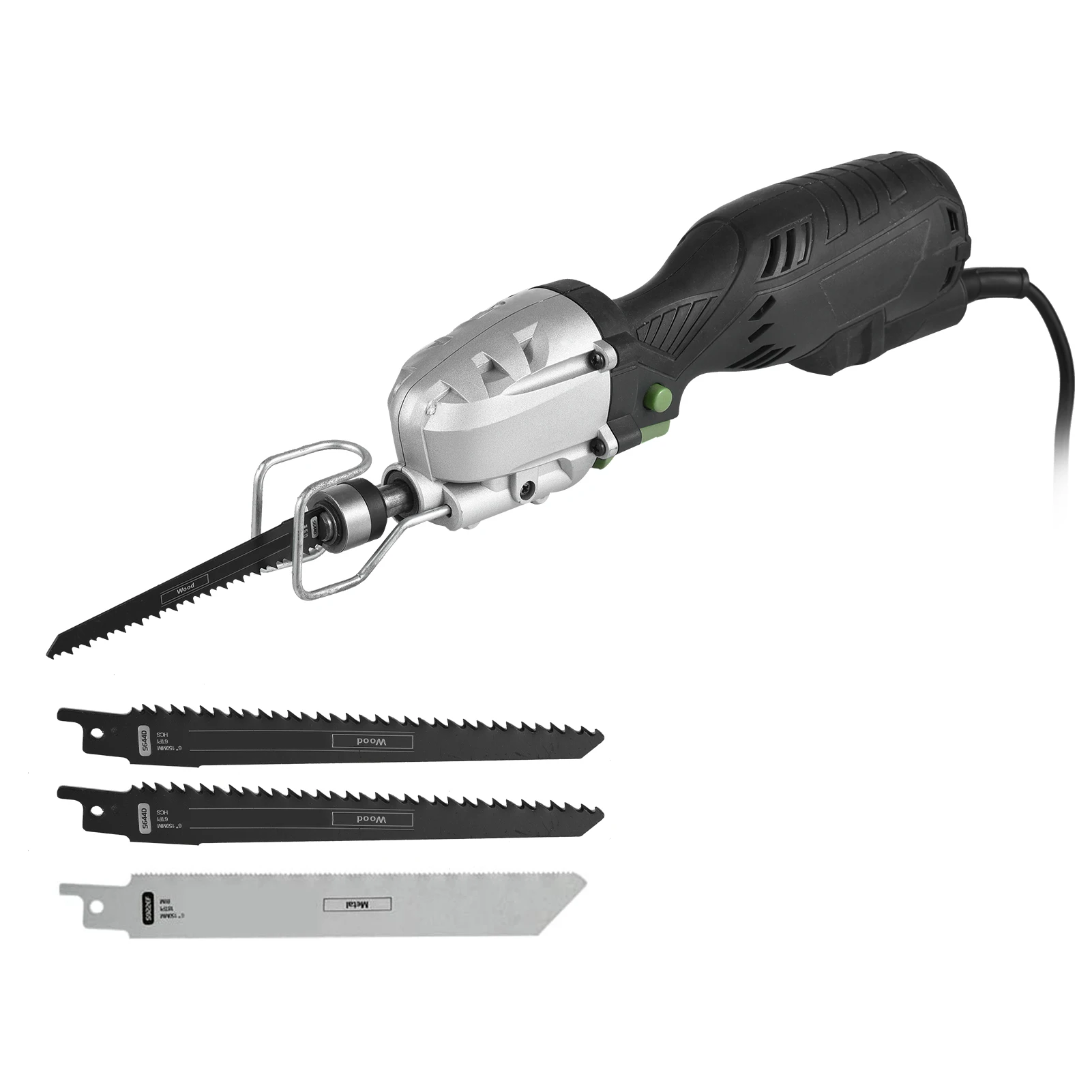 3000 RPM/Min Electric Reciprocating Saw Wood Cutting Machine Tool With 3PCS Replaceable Tool-Free Wood Cutting Blade
3000 RPM/Min Electric Reciprocating Saw Wood Cutting Machine Tool With 3PCS Replaceable Tool-Free Wood Cutting Blade