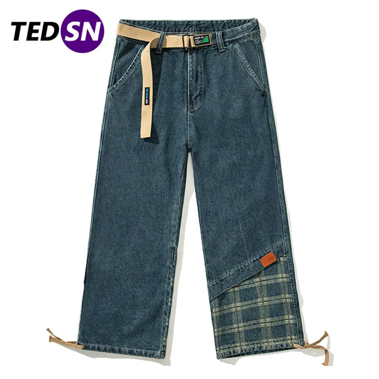 TEDSN 2022ss Ankle Tied Jeans Men Denim Pants Harajuku Streetwear Oversize Trousers Women Fashion Bottom Casual Man Hip Hop
TEDSN 2022ss Ankle Tied Jeans Men Denim Pants Harajuku Streetwear Oversize Trousers Women Fashion Bottom Casual Man Hip Hop