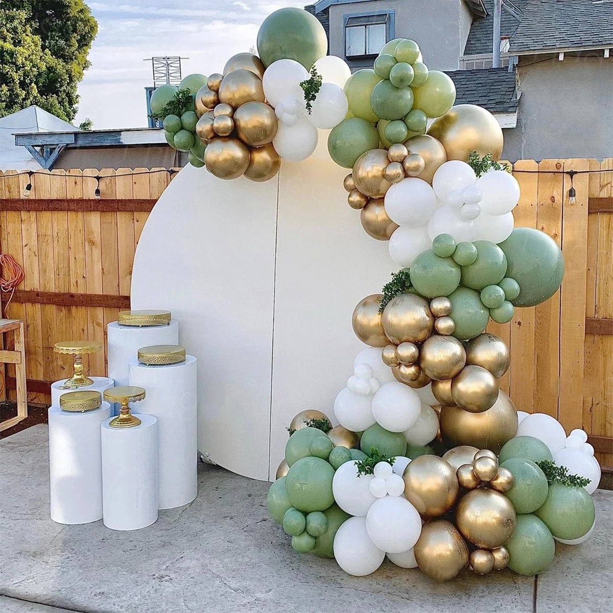 127pcs Vintage Green Balloon Garland Arch Kit White Chrome Gold Latex Ballons Birthday Party Decoration Kids Wedding Baby Shower
127pcs Vintage Green Balloon Garland Arch Kit White Chrome Gold Latex Ballons Birthday Party Decoration Kids Wedding Baby Shower