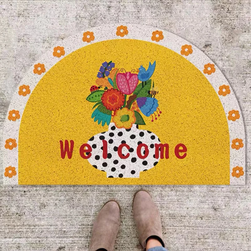 Welcome Semicircular Door Mat Carpet PVC Non-slip Mat Living Room Mat Custom Mat Carpet Can Cut Porch Corridor Entrance Door Mat
Welcome Semicircular Door Mat Carpet PVC Non-slip Mat Living Room Mat Custom Mat Carpet Can Cut Porch Corridor Entrance Door Mat