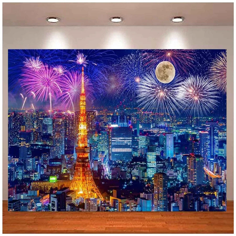 City Night Firework Backdrop Paris Eiffel Tower Background Full Moon High Building Skyscrapers Photo Booth Shoot Travel Banner
City Night Firework Backdrop Paris Eiffel Tower Background Full Moon High Building Skyscrapers Photo Booth Shoot Travel Banner