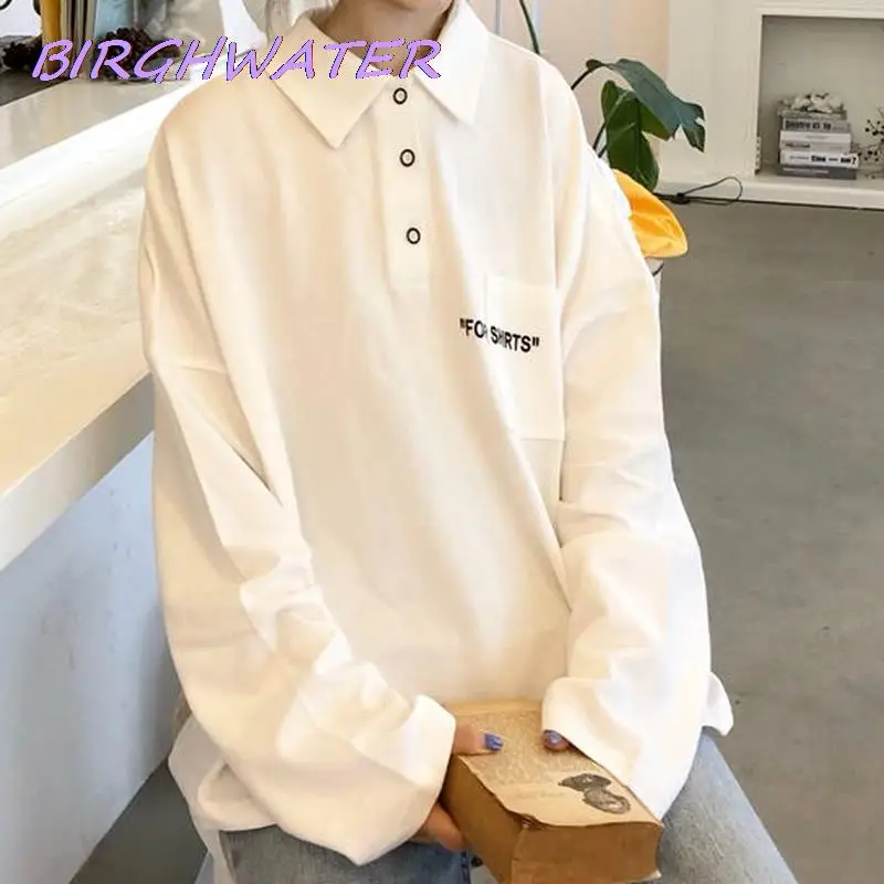 Autumn Women Polo Shirt 2022 Fashion Korean Long Sleeve Tees Female Harajuku White Tops BF Kpop Clothes Casual Polo Shirts
Autumn Women Polo Shirt 2022 Fashion Korean Long Sleeve Tees Female Harajuku White Tops BF Kpop Clothes Casual Polo Shirts
