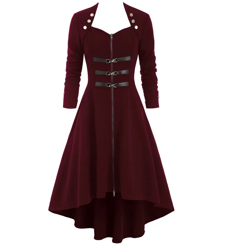 Women's Gothic Punk Dress Women Half Sleeve Lace Dress Party Club Dresses Elegant Women Retro Buckle Strap Dresses Vestidos
Women's Gothic Punk Dress Women Half Sleeve Lace Dress Party Club Dresses Elegant Women Retro Buckle Strap Dresses Vestidos