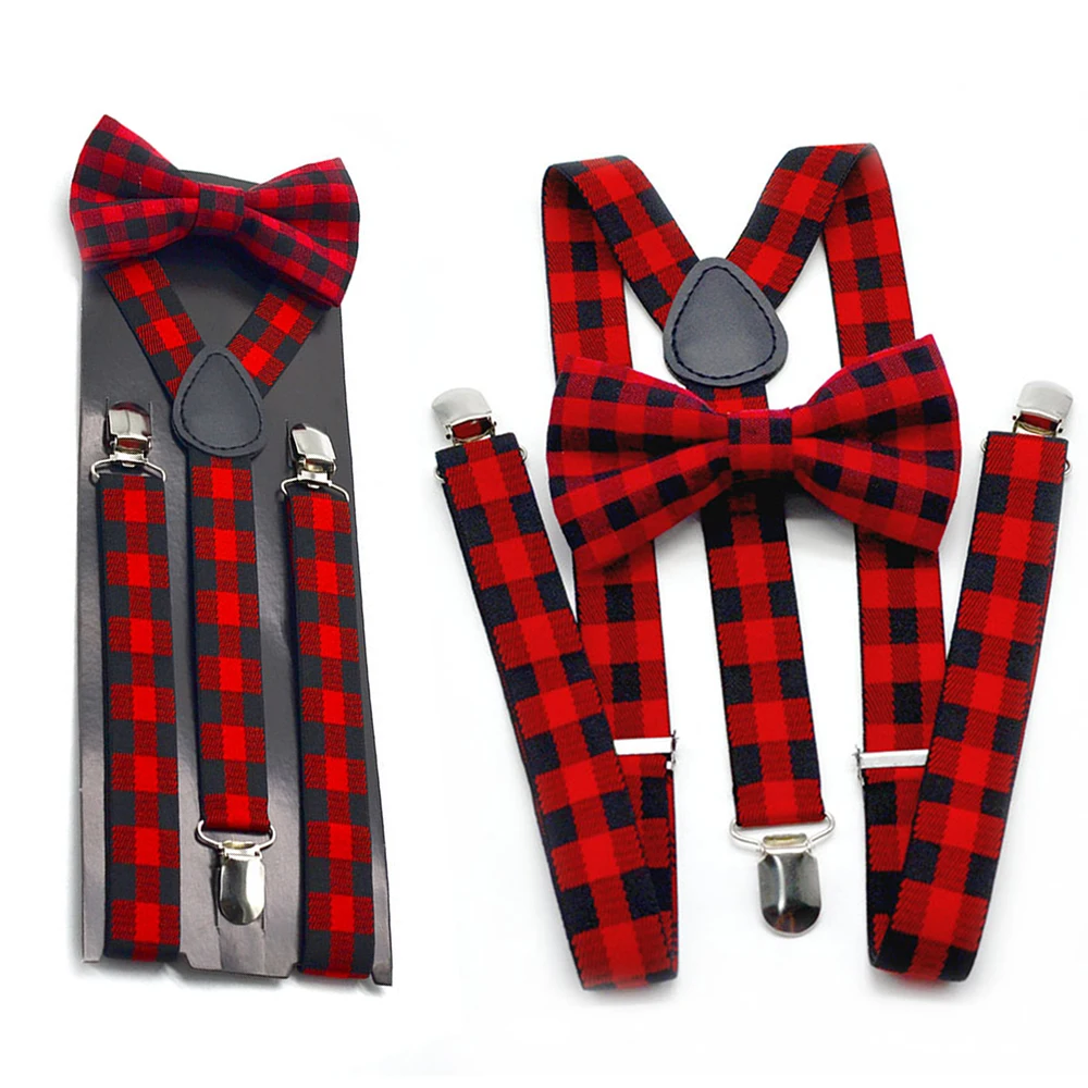 Unisex Adults Women Men Plaid Suspender Bow Tie Sets Elastic Adjustable Clip-on Straps Student School Uniform With Strap Clip
Unisex Adults Women Men Plaid Suspender Bow Tie Sets Elastic Adjustable Clip-on Straps Student School Uniform With Strap Clip