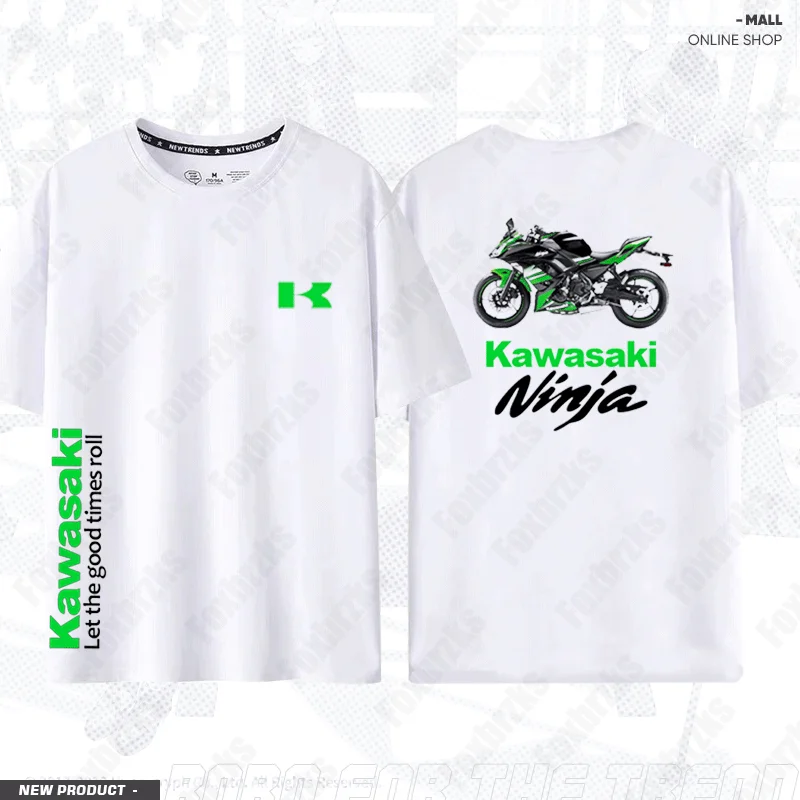 Новинка лета 24/25 Мужская футболка Kawasaki Ninja для езды на Локомотиве мотоцикле от