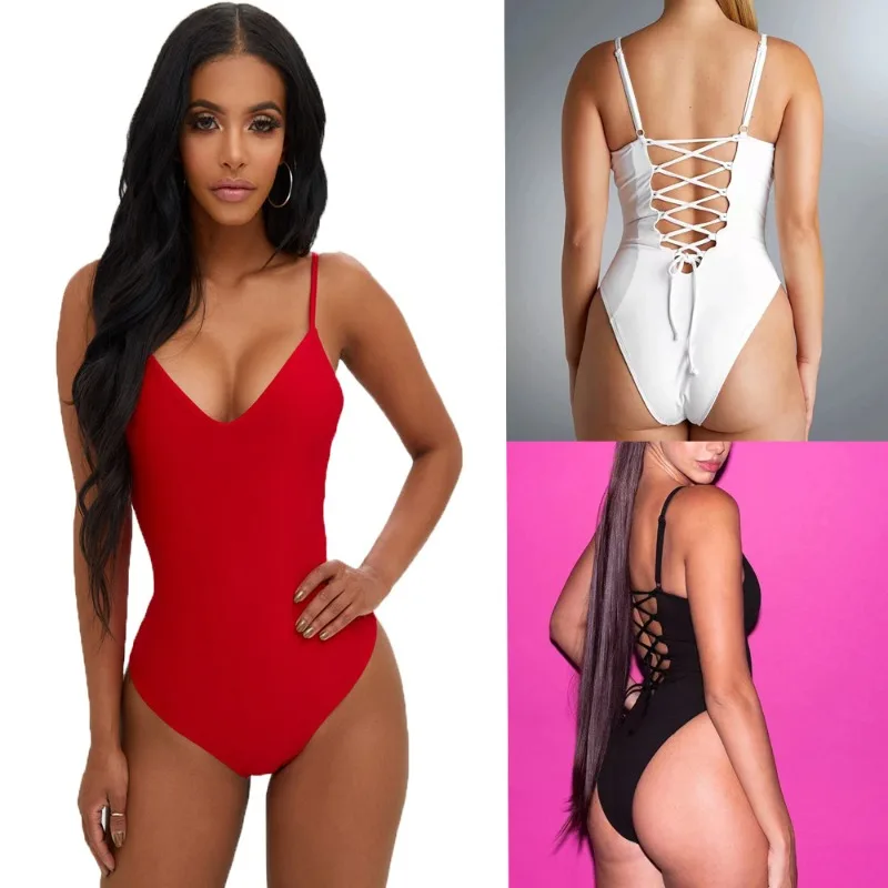 Corset Swimsuits Women Camisole Backless Tether Sexy Solid Color Triangle One-Piece Swimsuit Bikini Beach Women Swimwear
Corset Swimsuits Women Camisole Backless Tether Sexy Solid Color Triangle One-Piece Swimsuit Bikini Beach Women Swimwear