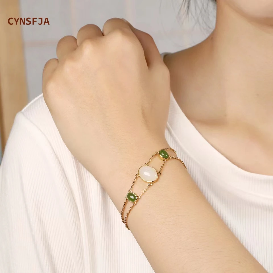 CYNSFJA New Real Certified Natural Hetian Jade Nephrite Women's Lucky Jade Bracelets Size Adjustable High Quality Elegant Gifts
CYNSFJA New Real Certified Natural Hetian Jade Nephrite Women's Lucky Jade Bracelets Size Adjustable High Quality Elegant Gifts