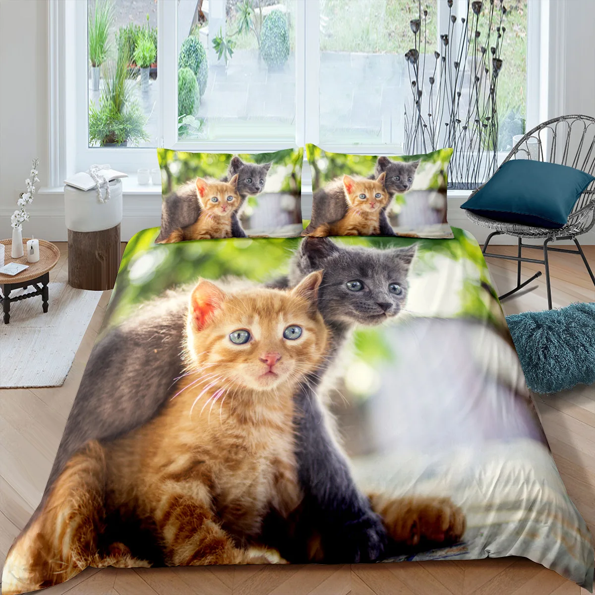 Cat Duvet Cover Set Lovely Animal Bedding Multiple Colour 2/3PCS Quilt Cover,Twin/Full/Queen/King Size Polyester Comforter Cover
Cat Duvet Cover Set Lovely Animal Bedding Multiple Colour 2/3PCS Quilt Cover,Twin/Full/Queen/King Size Polyester Comforter Cover