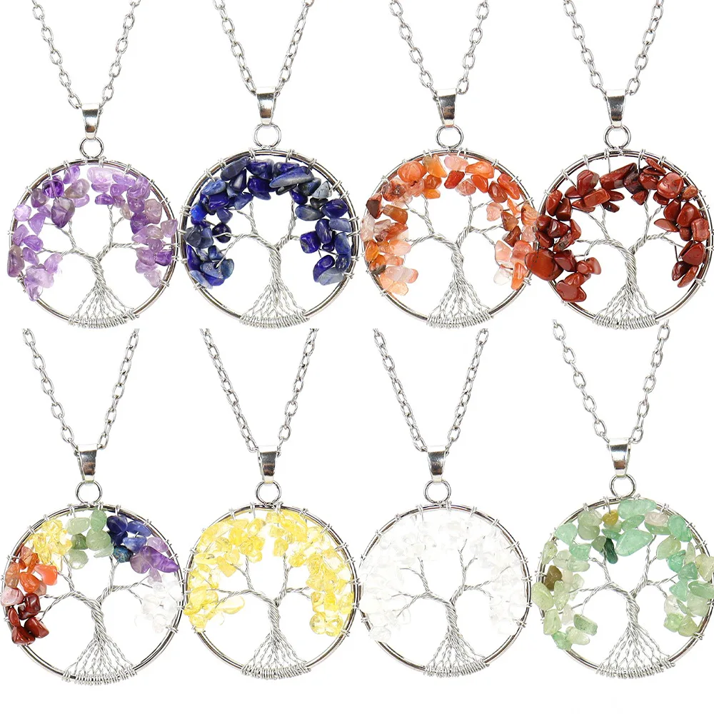 10pcs Wire Wrapped Tree of Life Chip Stone Pendant Quartz Charms Amethysts Obsidian Healing Crystal Necklaces for Women Jewelry
10pcs Wire Wrapped Tree of Life Chip Stone Pendant Quartz Charms Amethysts Obsidian Healing Crystal Necklaces for Women Jewelry