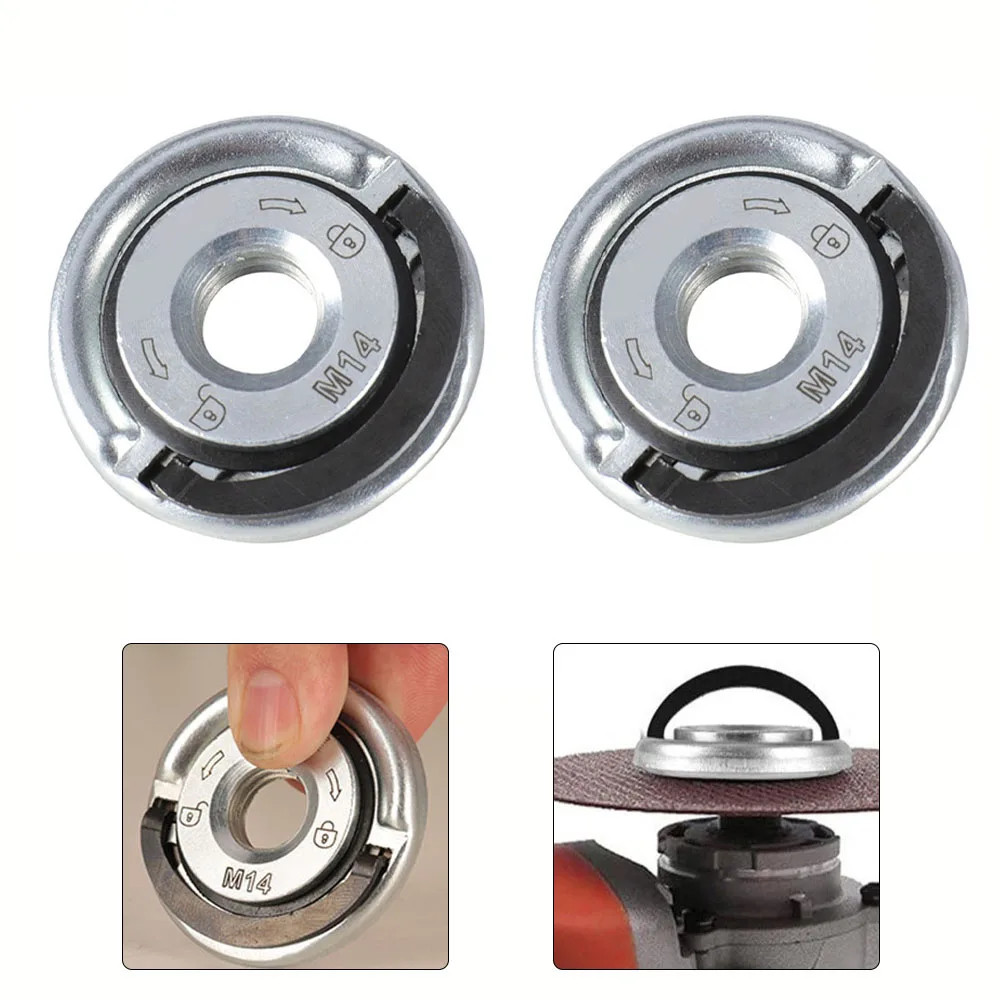 2pc M14 Quick Release Self-Locking Grinder Pressing Plate Flange Nut Power Chuck For Cup-shaped Grinding Wheels Diamond Plates
2pc M14 Quick Release Self-Locking Grinder Pressing Plate Flange Nut Power Chuck For Cup-shaped Grinding Wheels Diamond Plates