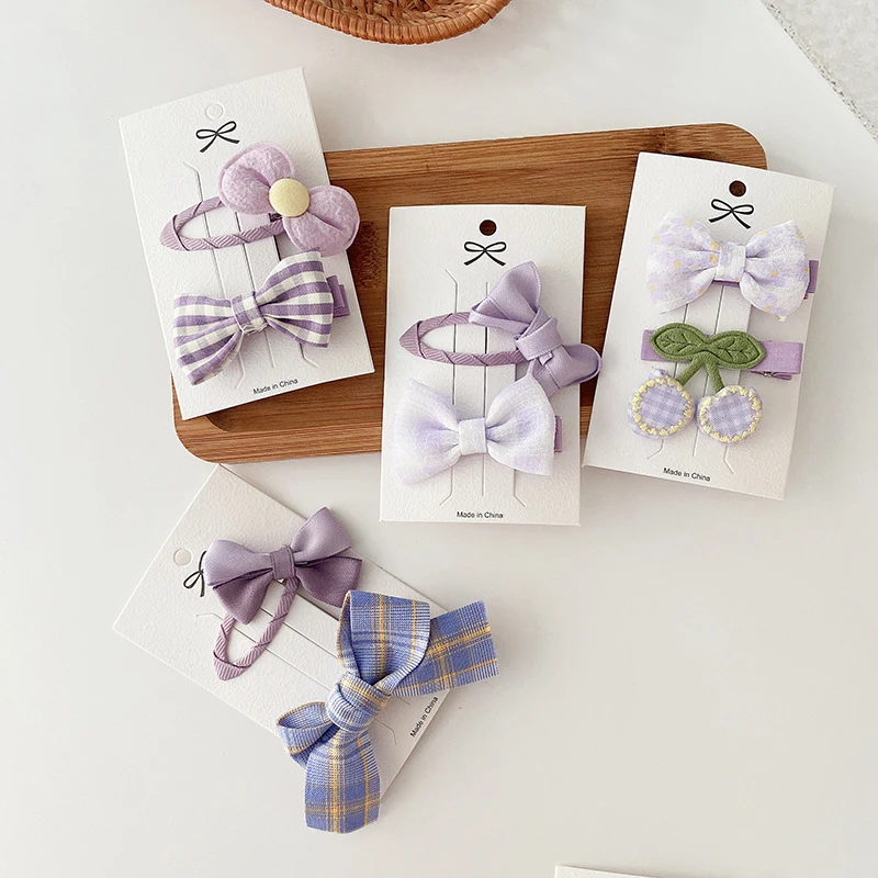 2PCS Beautiful Purple Bow Flowers Hairpins Metal Snap Clip Girls Children Bangs Side Clips DIY Hair Clip Barrettes Headwear Gift
2PCS Beautiful Purple Bow Flowers Hairpins Metal Snap Clip Girls Children Bangs Side Clips DIY Hair Clip Barrettes Headwear Gift