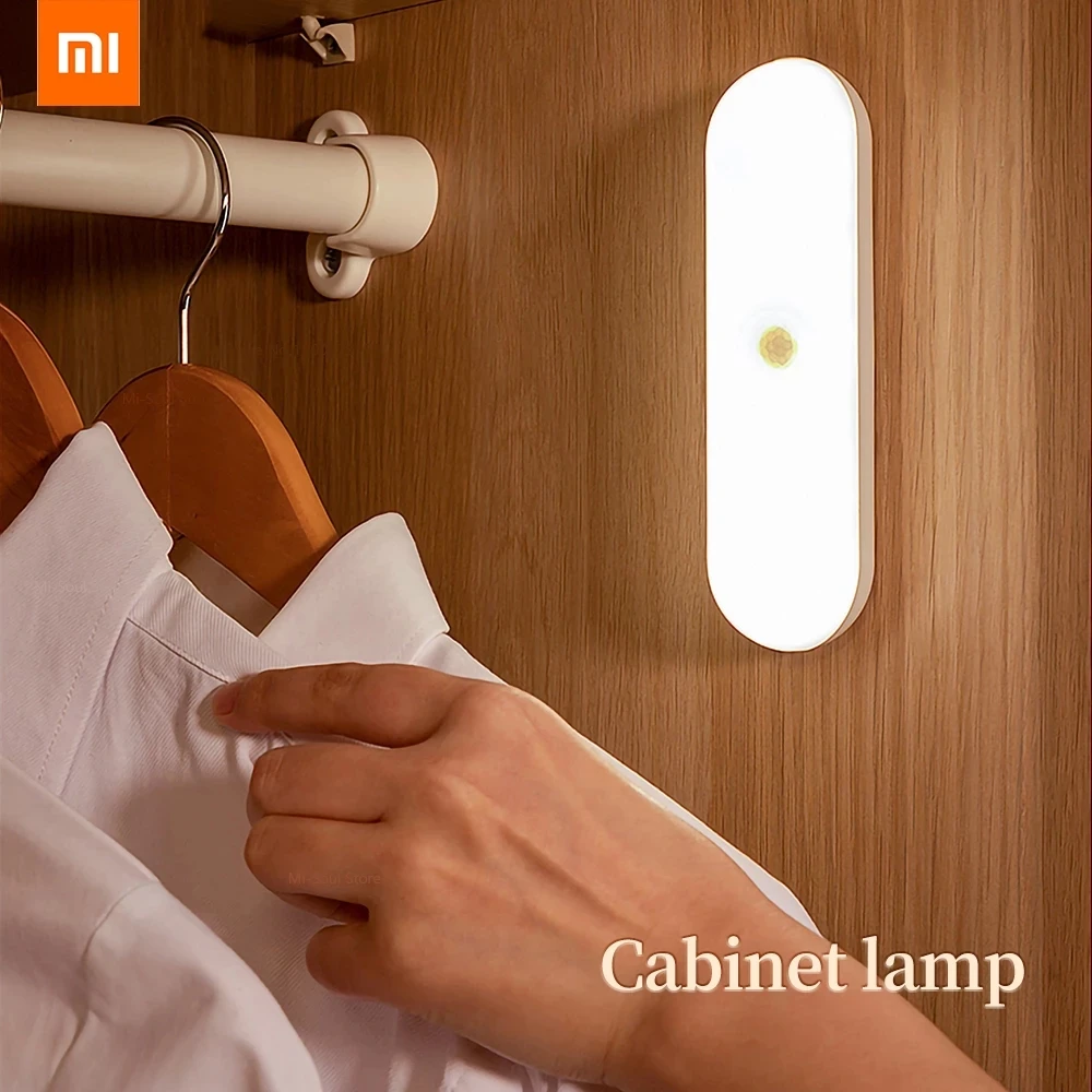 

Светодиодный ночник Xiaomi с пассивным инфракрасным датчиком движения для детей, ночник для кухни, дома, спальни, кабинета, гардероба, освещение лестницы