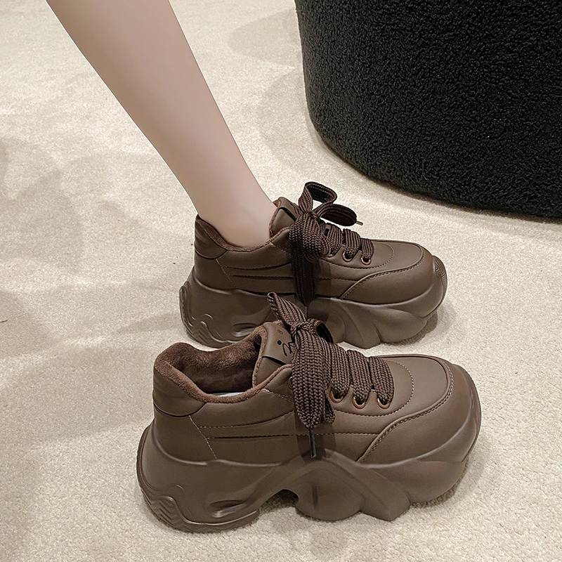 7cm Leather Chunky Sneakers Women Winter Keep Warm Vulcanized Platform Wedge Fashion Autumn Hidden Heels Shoes 2023
7cm Leather Chunky Sneakers Women Winter Keep Warm Vulcanized Platform Wedge Fashion Autumn Hidden Heels Shoes 2023