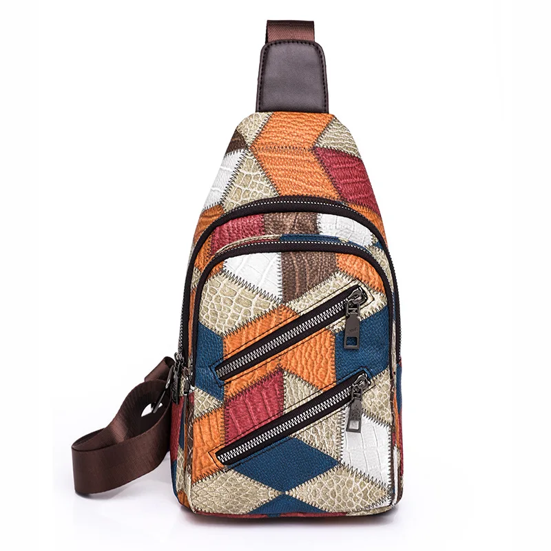 Women's Chest Bag Pu Soft Leather Cross-Body Bag Color Block Large Capacity Retro Shoulder Bag crossbody bags for women
Women's Chest Bag Pu Soft Leather Cross-Body Bag Color Block Large Capacity Retro Shoulder Bag crossbody bags for women