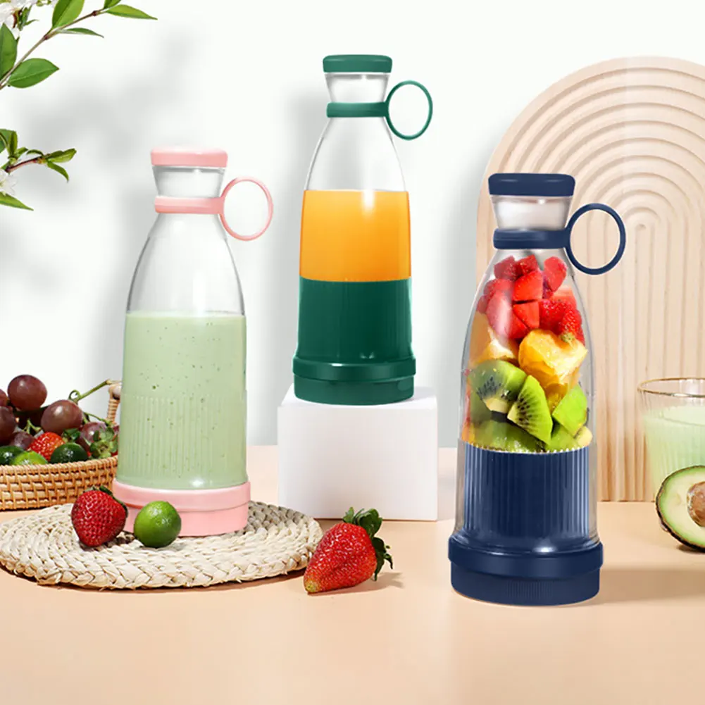 

Rechargeable Mixers Fresh Fruit Juicers Blue/Pink Usb Portable Juice Bottle Mini Fast Electric Blender Smoothie Ice Maker