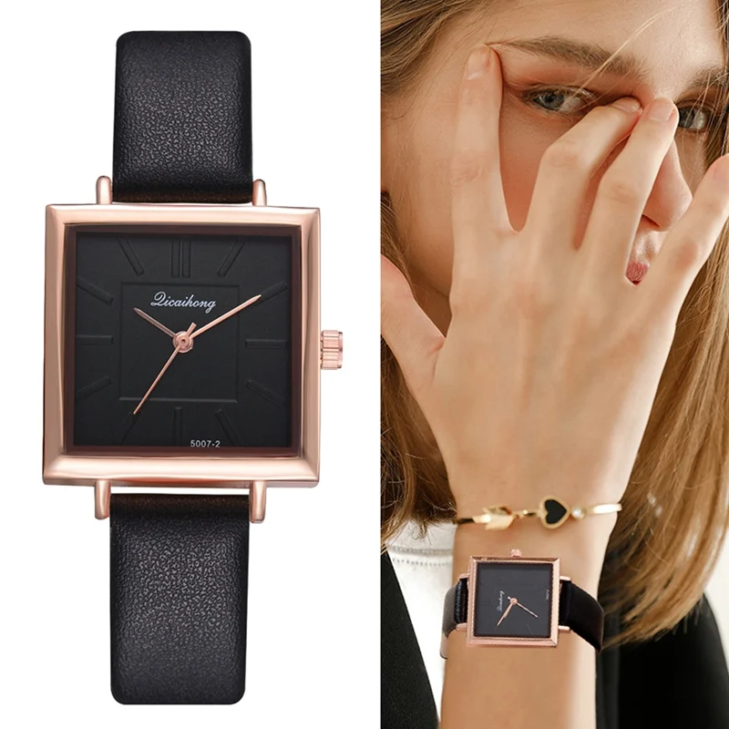 Прямая поставка новинка топовый бренд квадратные женские часы с браслетом