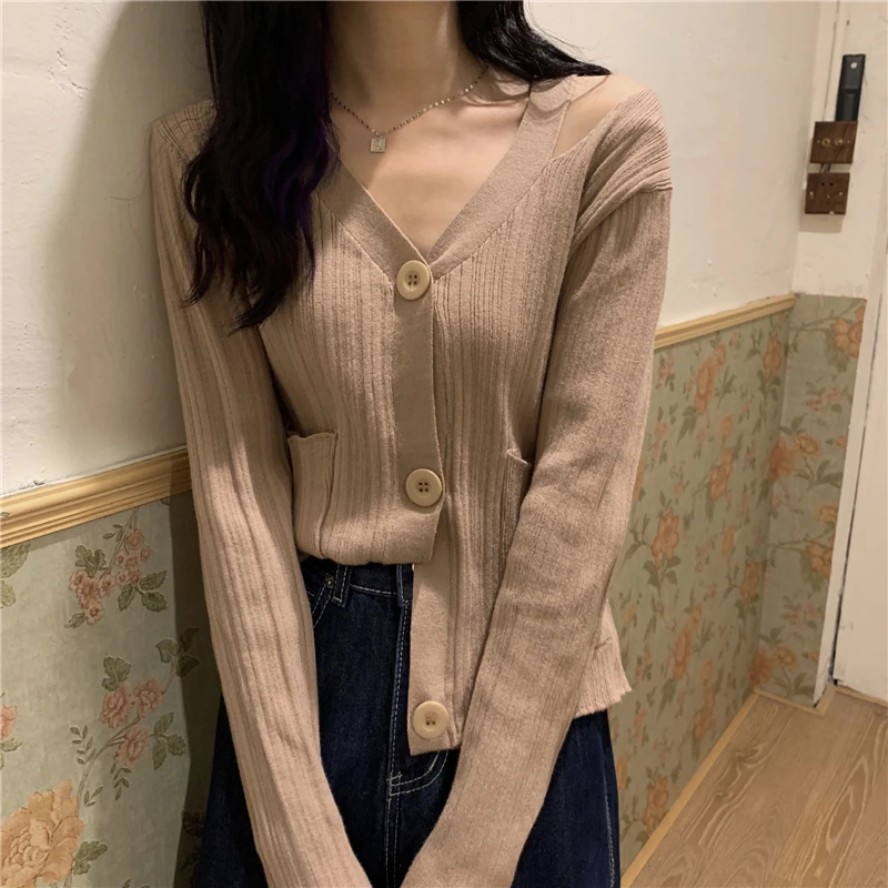 Женский трикотажный кардиган на пуговицах, повседневный Трикотажный Хлопковый кардиган с открытыми плечами, круглым вырезом и длинным рук...
Женский трикотажный кардиган на пуговицах, повседневный Трикотажный Хлопковый кардиган с открытыми плечами, круглым вырезом и длинным рук...