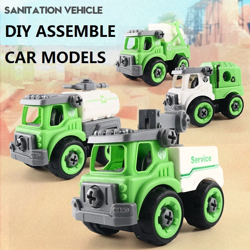 Plastic Disassembly engineering transport vehicle Sanitation garbage truck Toy DIY detachable assembly nut sliding car 1pc
Plastic Disassembly engineering transport vehicle Sanitation garbage truck Toy DIY detachable assembly nut sliding car 1pc