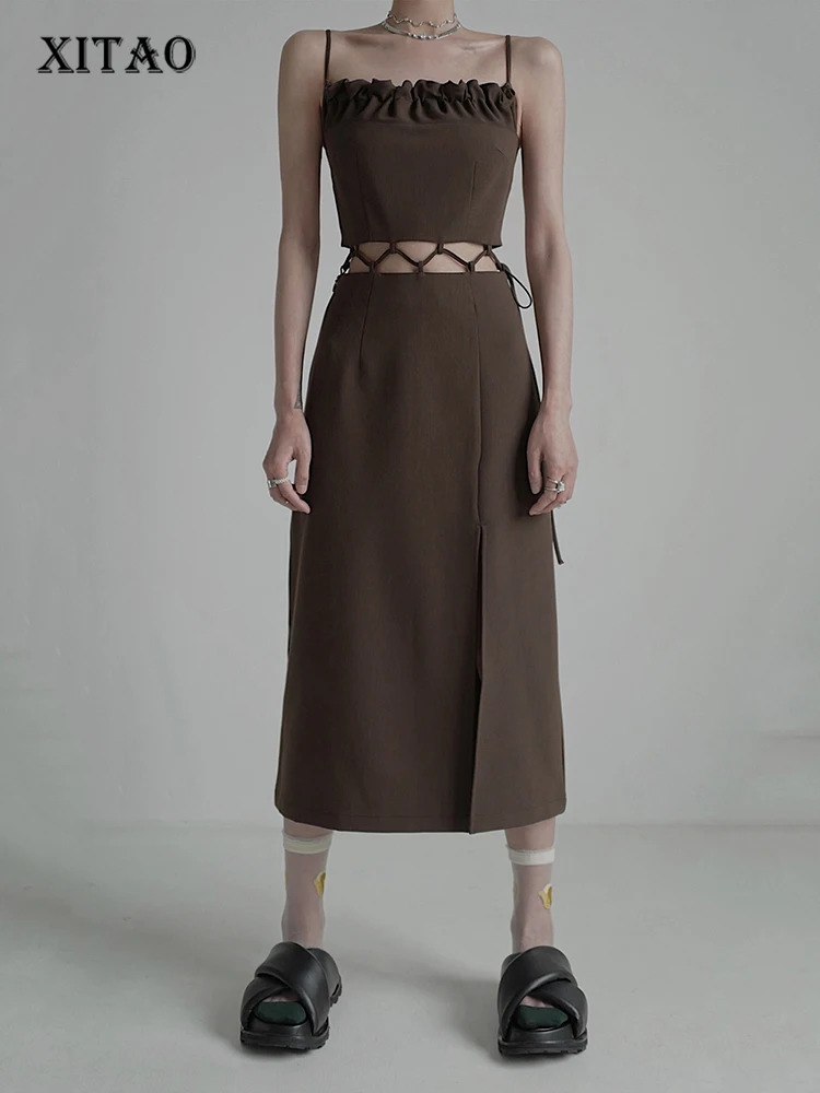 XITAO Fashion Camisole Dress Detachable Draw String Lacing Hollow Out Splicing Skirt Summer New Temperament Dress WMD6650
XITAO Fashion Camisole Dress Detachable Draw String Lacing Hollow Out Splicing Skirt Summer New Temperament Dress WMD6650