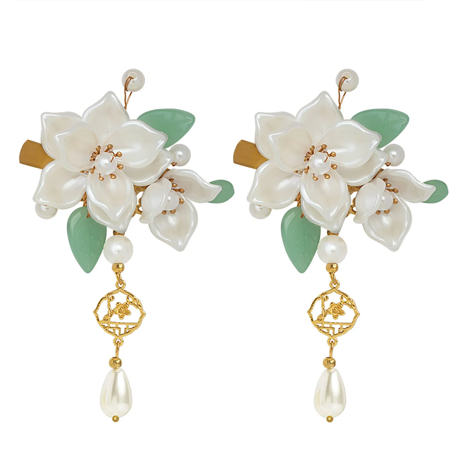 Vintage Flower Paired Hair Clips Stable Grips White Flower Hair Styling Accessory for Thick Hair Styling Decoration
Vintage Flower Paired Hair Clips Stable Grips White Flower Hair Styling Accessory for Thick Hair Styling Decoration