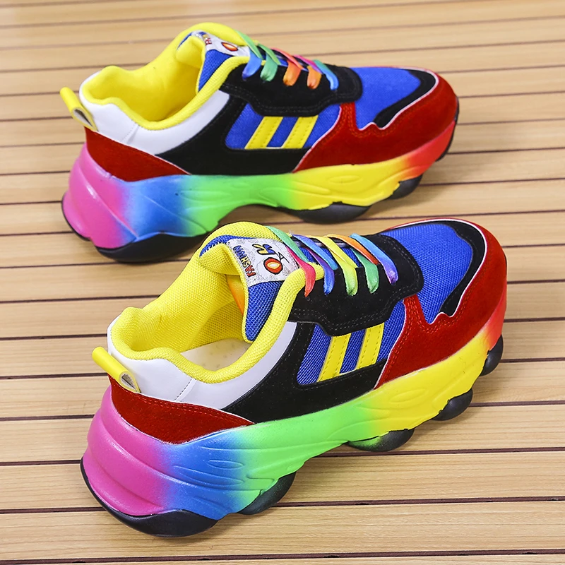 Fashion Rainbow Sport Shoes Womens Trainers Shoes Platform Breathable Sneakers Women Jogging Shoes Chaussure Femme Sport
Fashion Rainbow Sport Shoes Womens Trainers Shoes Platform Breathable Sneakers Women Jogging Shoes Chaussure Femme Sport